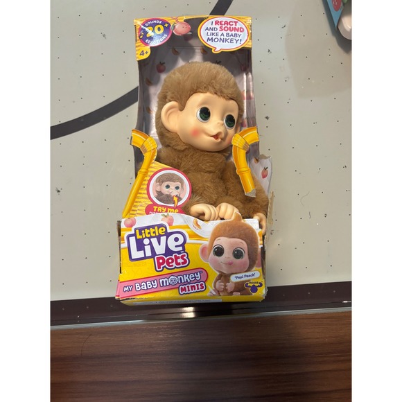 moose toys Other - Little Live Pets My Baby Monkey Minis Pepi Peach Interactive Toy Moose Toys